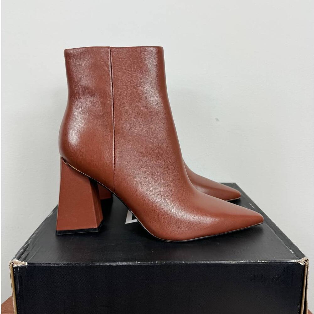 New Marc Fisher Ltd Kulika Ankle Bootie Medium Natural Leather Women's Size 11 - Picture 4 of 11